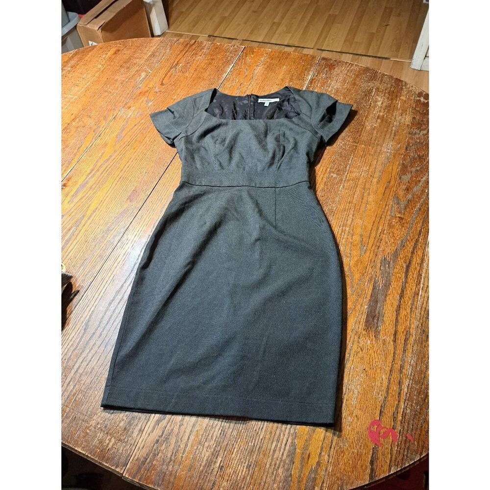 Small Bailey Blue Black Grey Short Sleeve Rear Zip Midi Dress